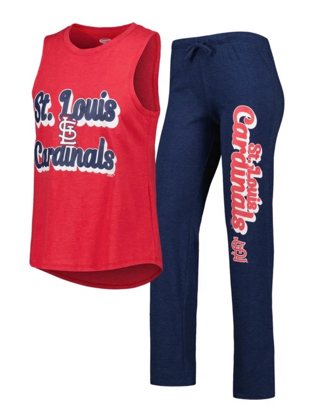 St. Louis Cardinals Concepts Sport Wordmark Meter Muscle Top & Pant Sleep Set
